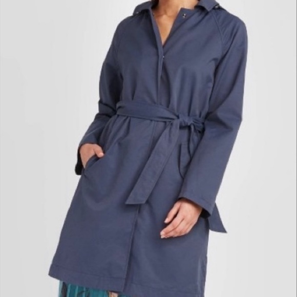 a new day Jackets & Blazers - NEW! Navy Anorak Rain Coat Jacket
